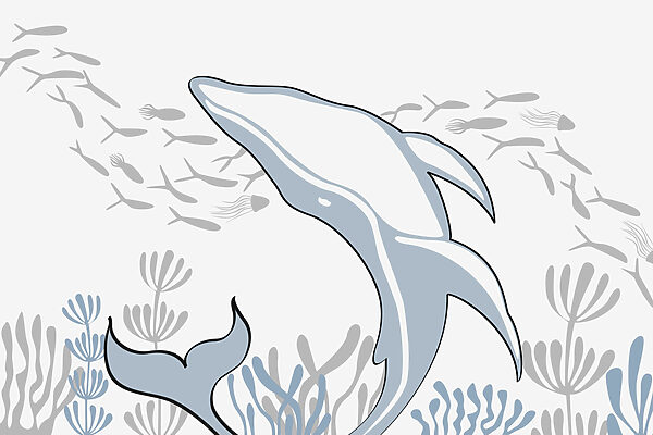 Dauphin nageant dans l'océan Dauphin nageant dans l'océan