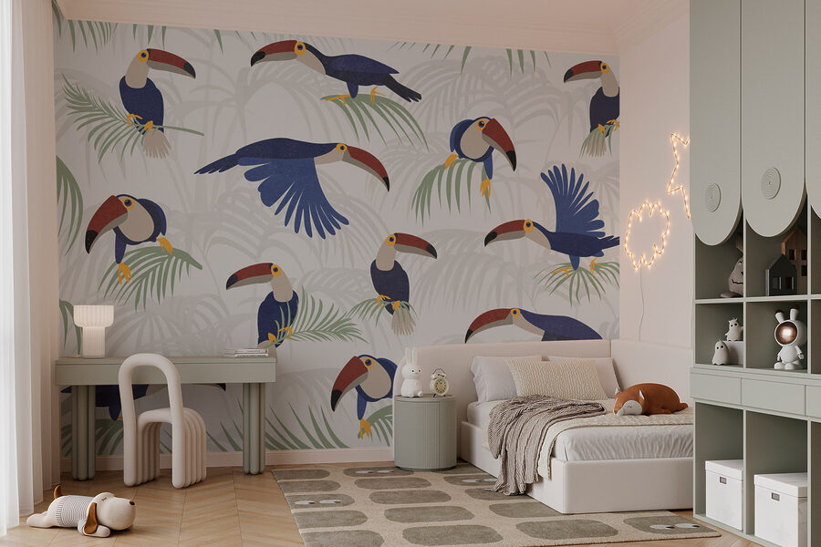 Motif des oiseaux et des plantes Motif des oiseaux et des plantes