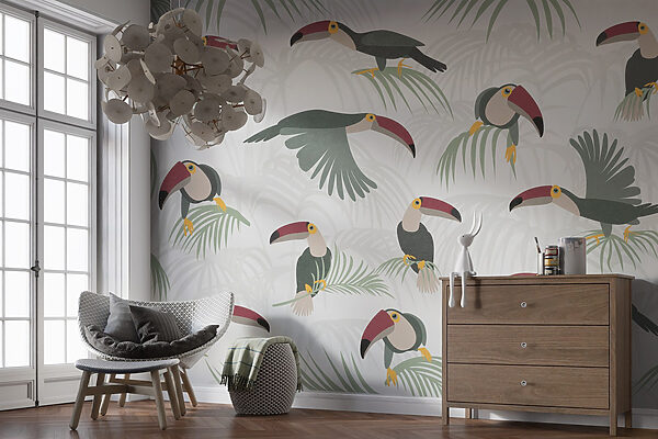 Motif des oiseaux et des plantes Motif des oiseaux et des plantes