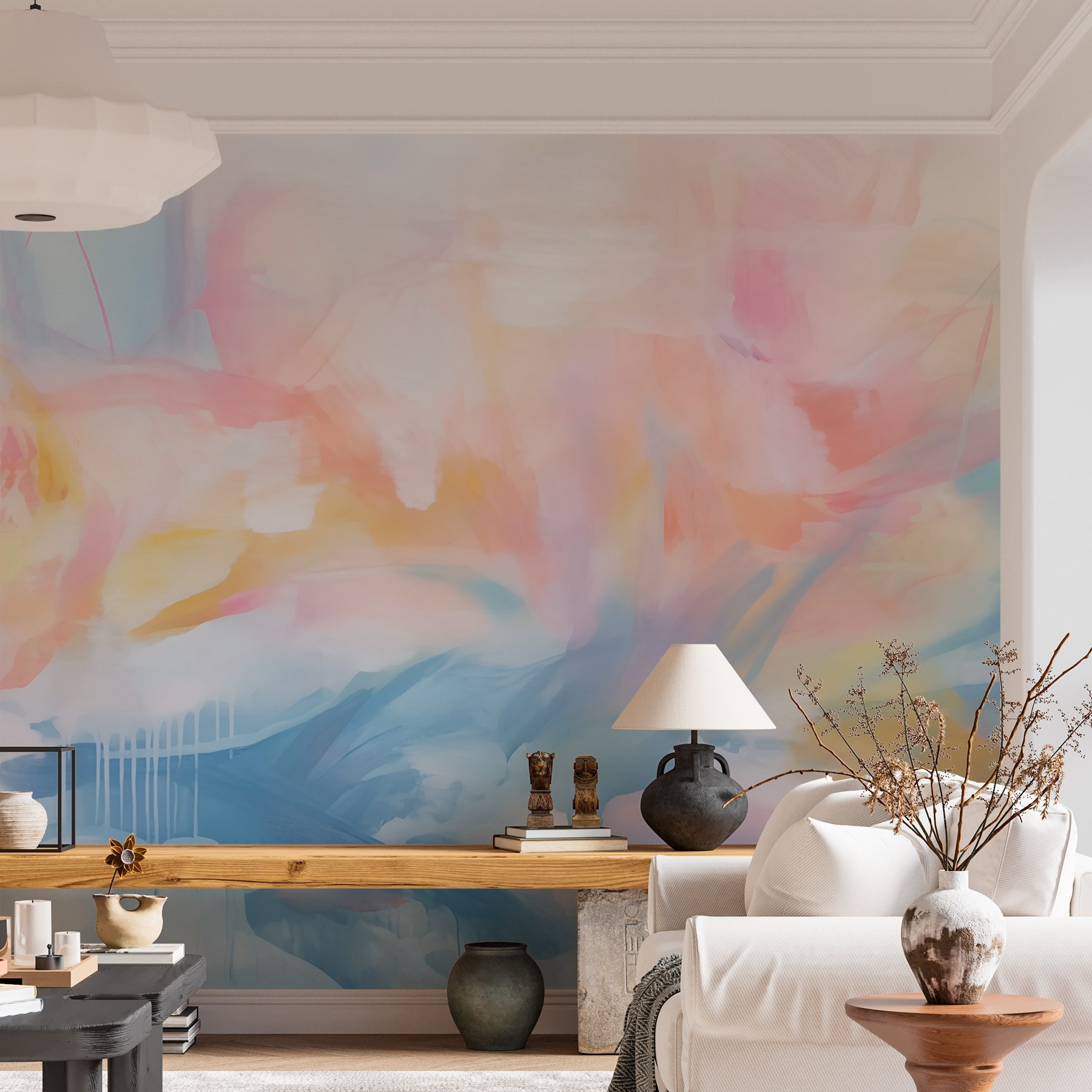 Painting of a colorful sky Painting of a colorful sky