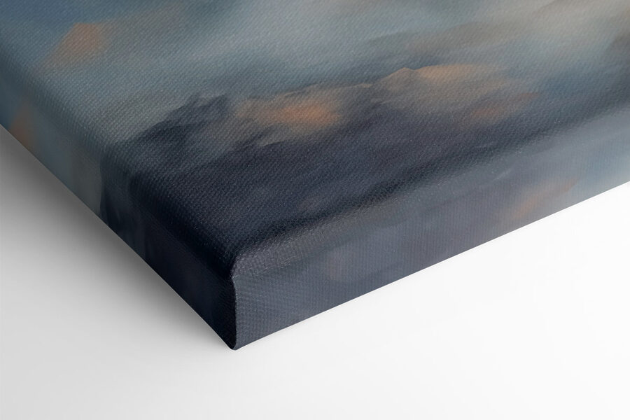 Chaîne de montagnes avec nuages