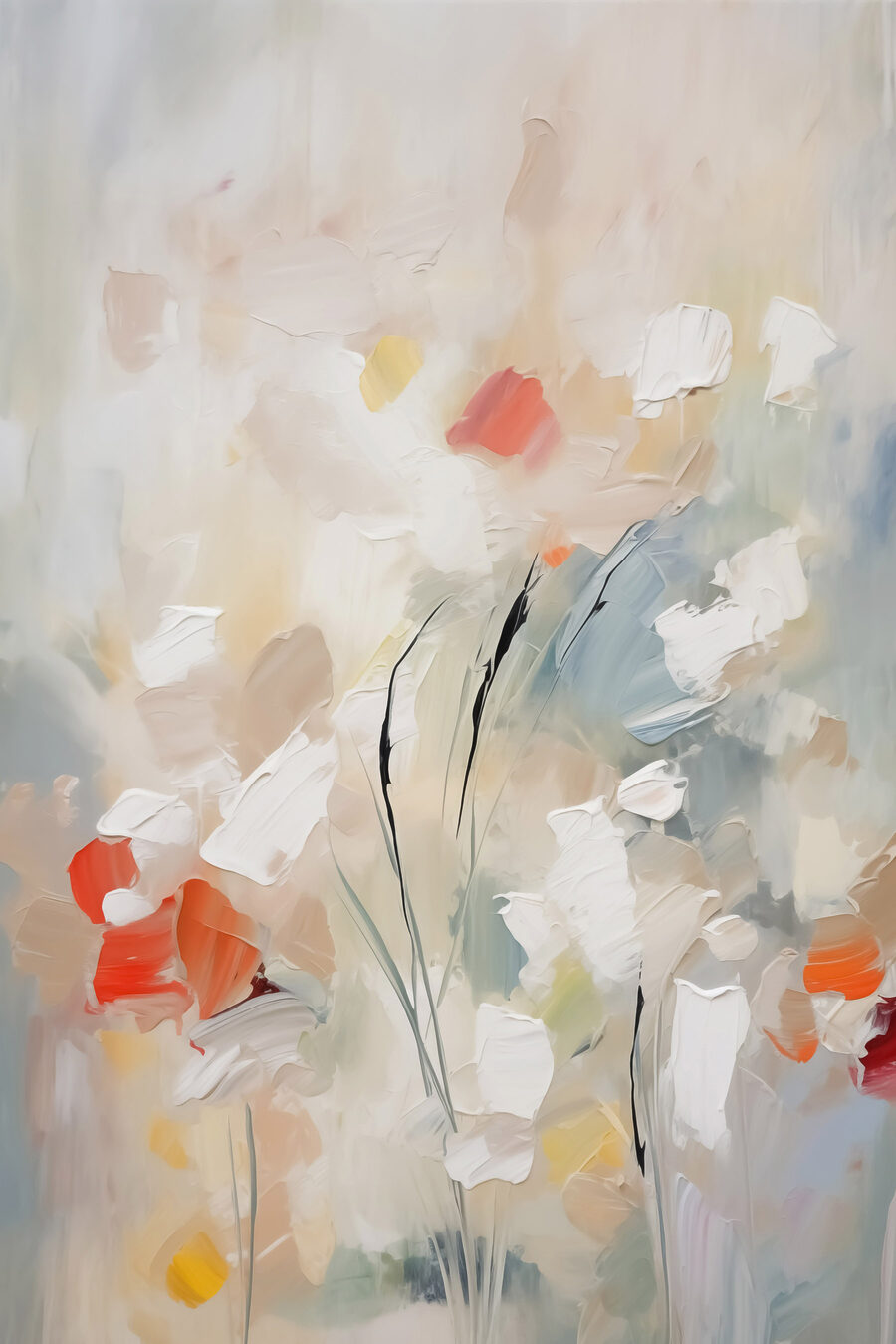 Peinture de fleurs sur un mur Peinture de fleurs sur un mur