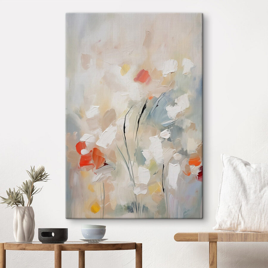 Peinture de fleurs sur un mur Peinture de fleurs sur un mur