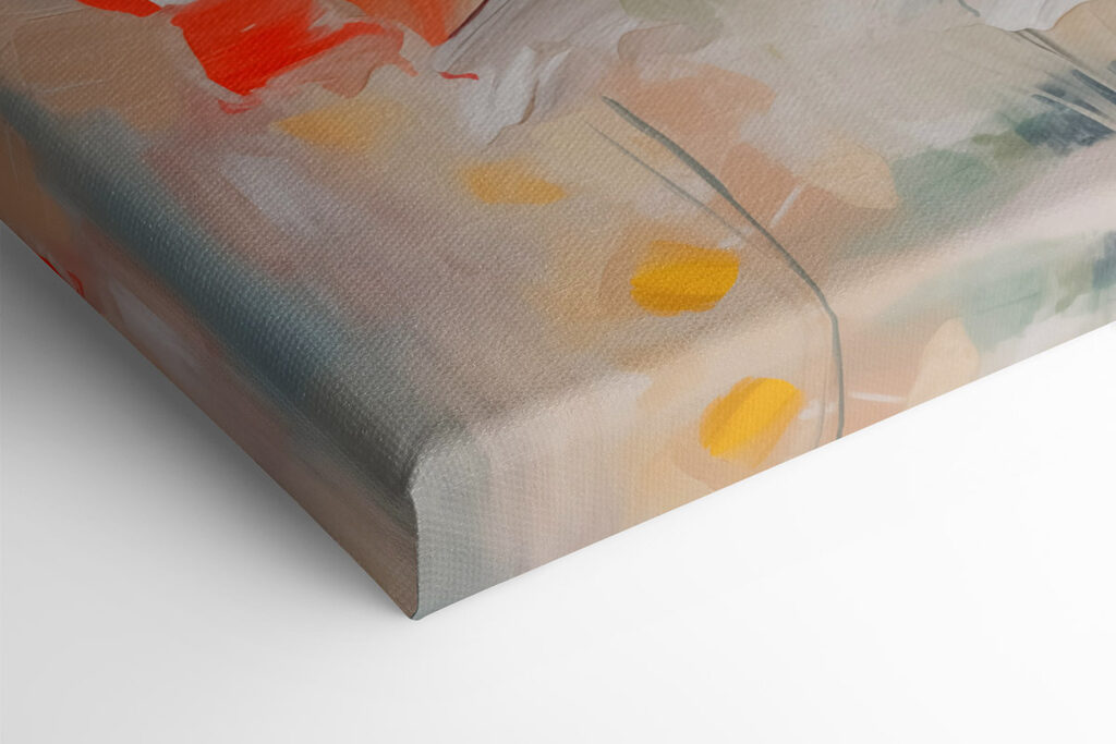 Painting of flowers on a wall Painting of flowers on a wall