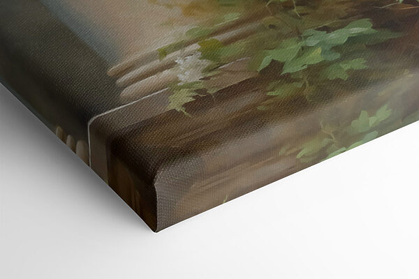 Painting of a column with ivy growing on it Painting of a column with ivy growing on it