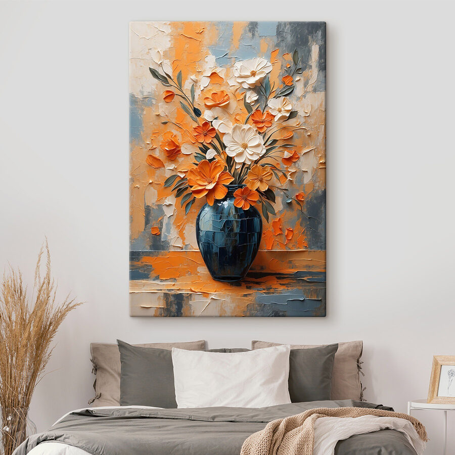 Peinture de fleurs dans un vase
