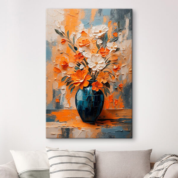 Peinture de fleurs dans un vase Peinture de fleurs dans un vase
