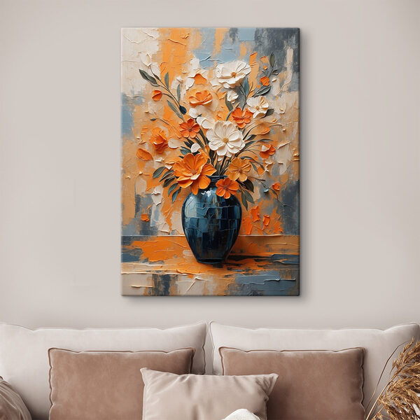 Peinture de fleurs dans un vase Peinture de fleurs dans un vase