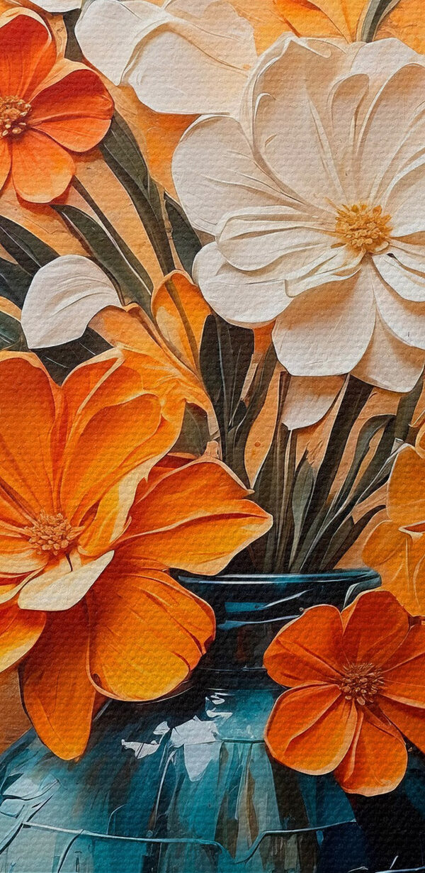 Peinture de fleurs dans un vase Peinture de fleurs dans un vase