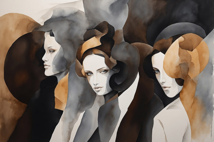Groupe de femmes aux couleurs différentes