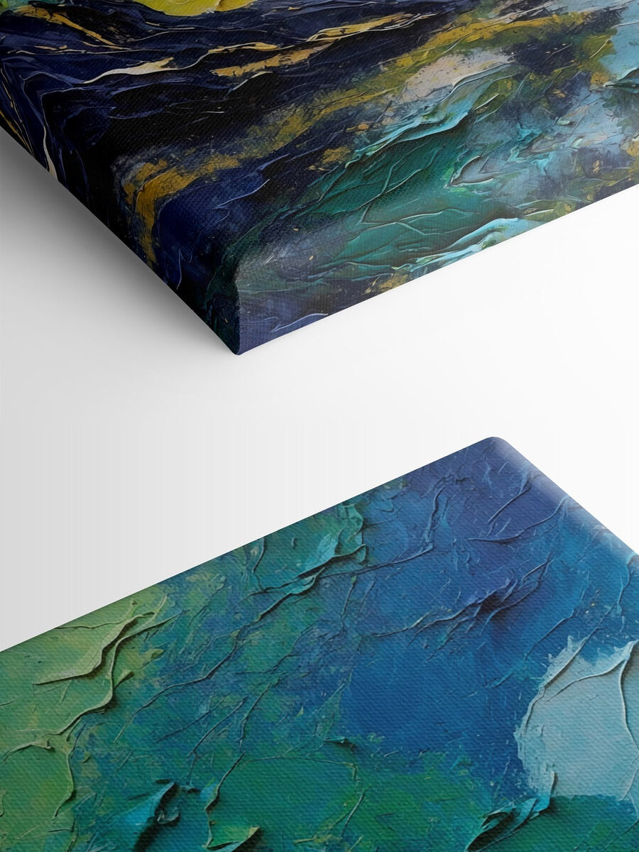 Peinture de montagnes et de nuages