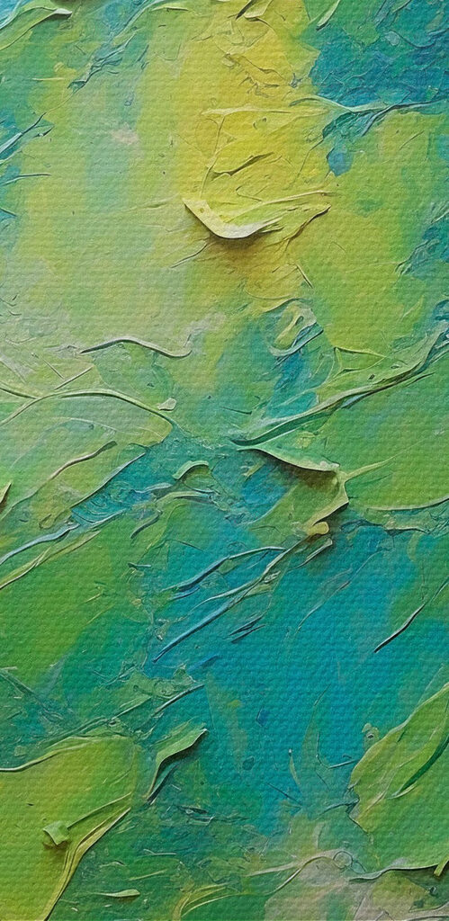 Painting of mountains and clouds