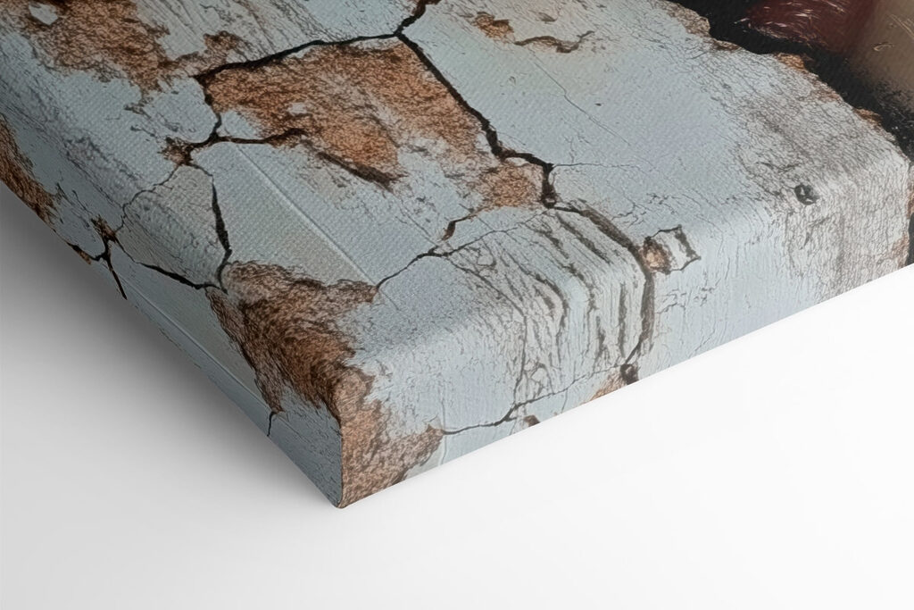 Woman's face with a cracked wall Woman's face with a cracked wall