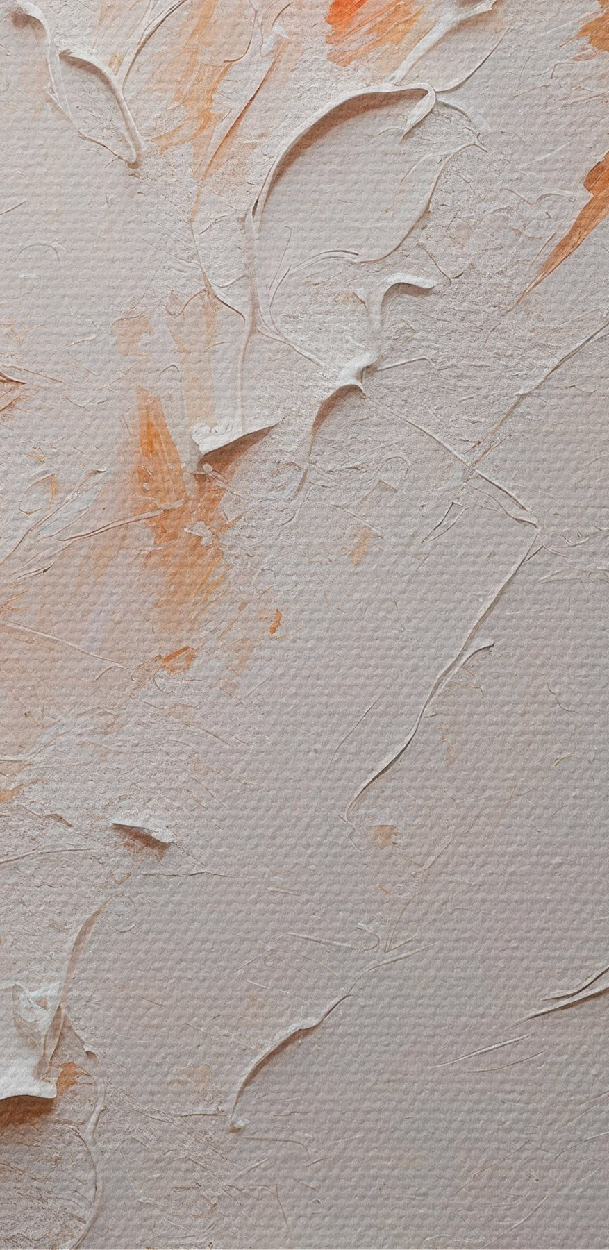 Toile texturée aux tons chauds.
