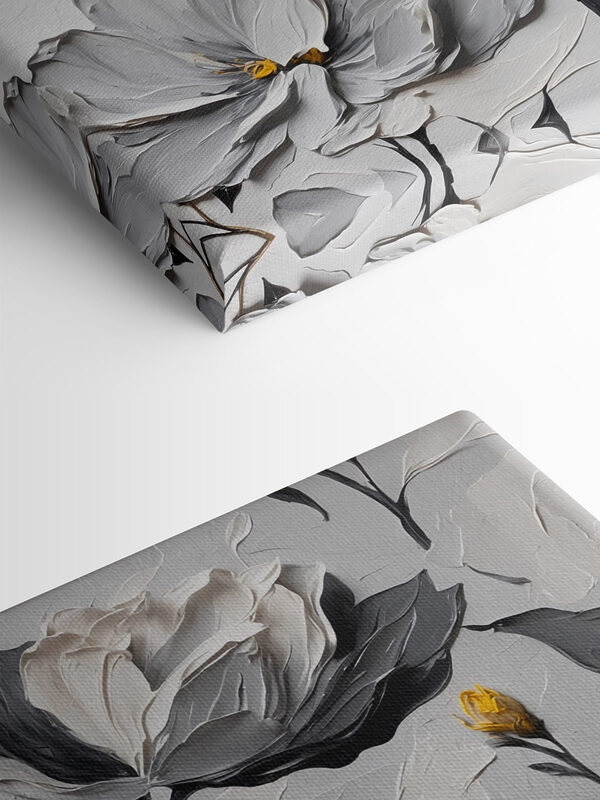 Peinture de fleurs sur une surface blanche Peinture de fleurs sur une surface blanche