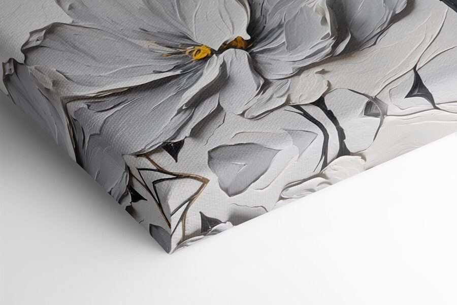 Peinture de fleurs sur une surface blanche Peinture de fleurs sur une surface blanche