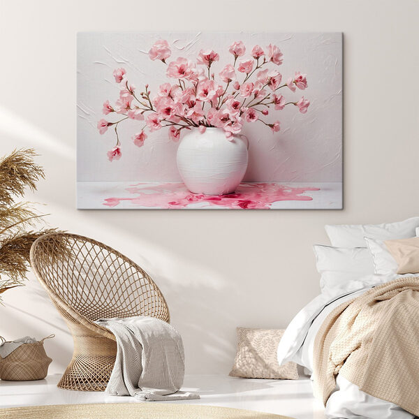 Vase avec fleurs roses Vase avec fleurs roses