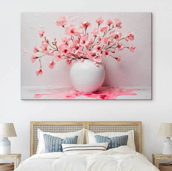 Vase avec fleurs roses Vase avec fleurs roses