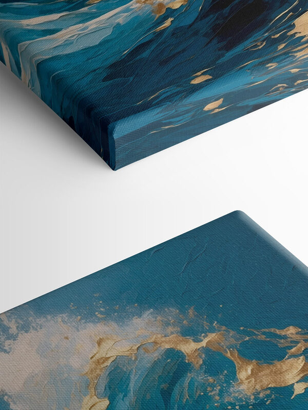 Vague majestueuse dans des bleus éclatants. Vague majestueuse dans des bleus éclatants.