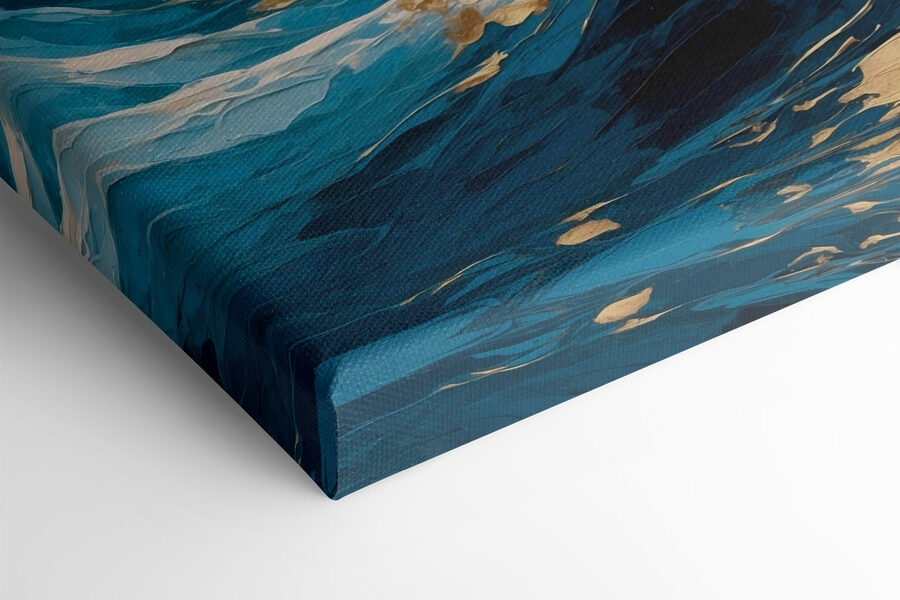 Vague majestueuse dans des bleus éclatants. Vague majestueuse dans des bleus éclatants.