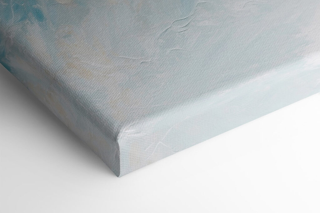 Painting of white flowers on a branch Painting of white flowers on a branch