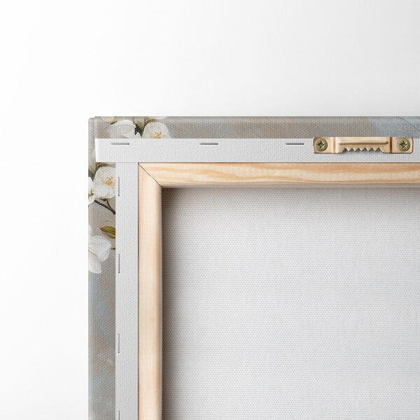 Peinture de fleurs blanches sur une branche Peinture de fleurs blanches sur une branche