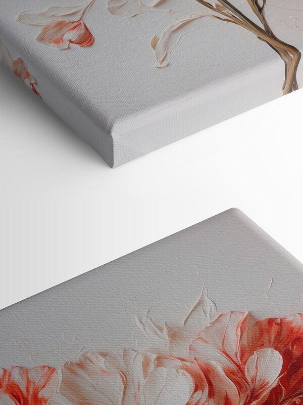 Peinture de fleurs sur une surface blanche Peinture de fleurs sur une surface blanche