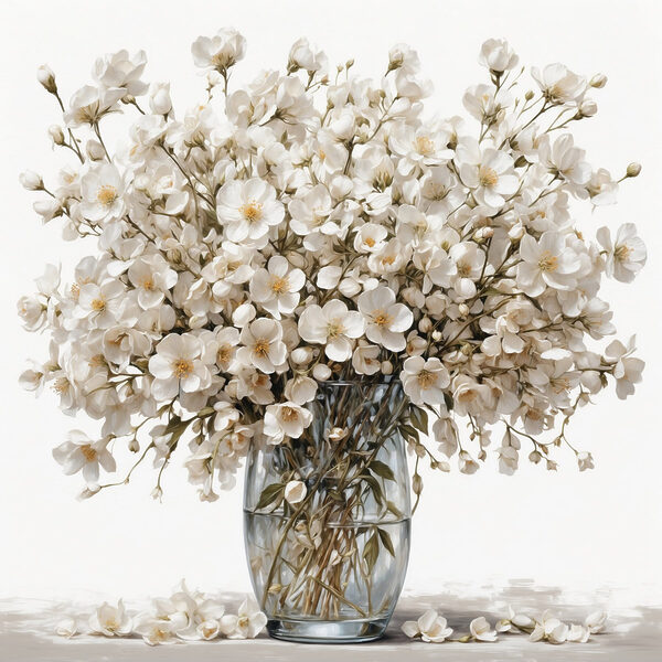 Vase de fleurs blanches Vase de fleurs blanches
