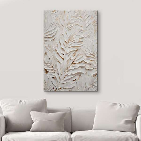 Motif de feuilles blanches et brunes Motif de feuilles blanches et brunes