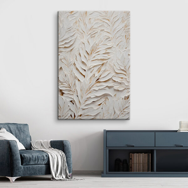 Motif de feuilles blanches et brunes Motif de feuilles blanches et brunes