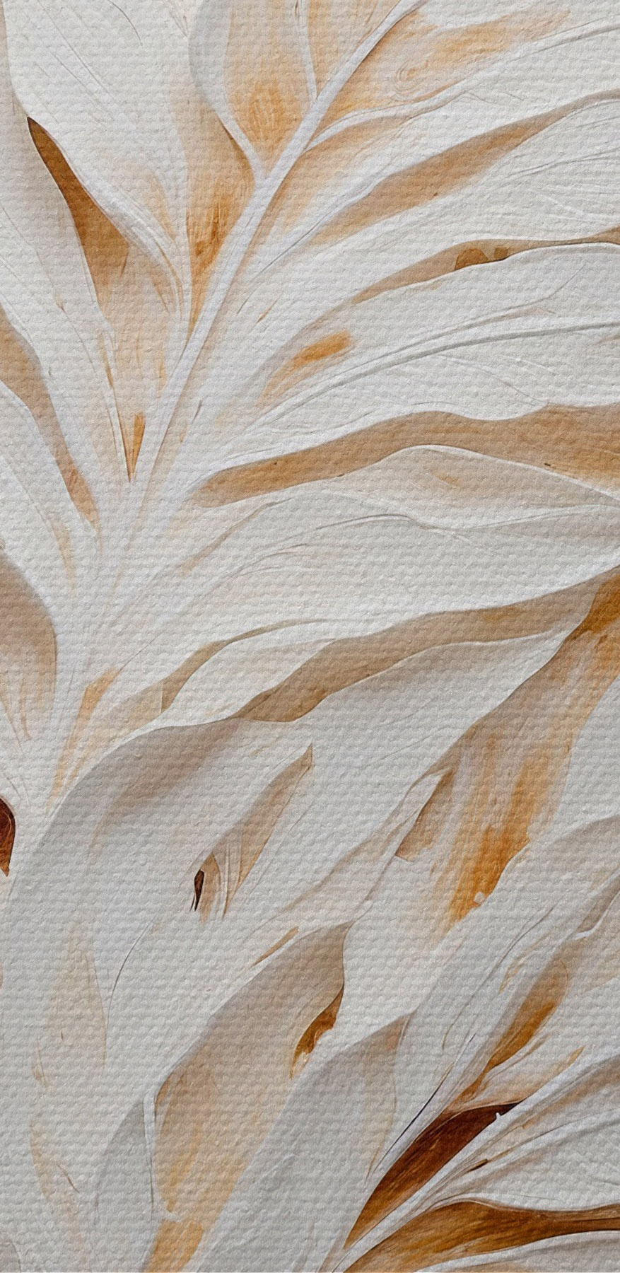 Motif de feuilles blanches et brunes