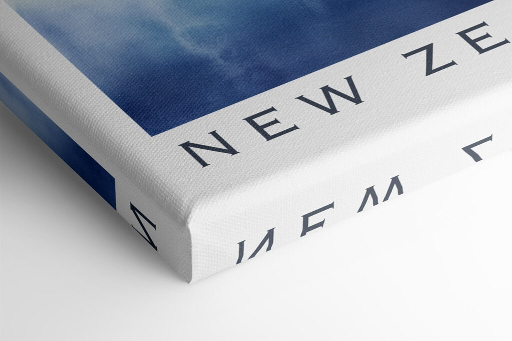 Watercolor of a lake with trees and mountains in the background