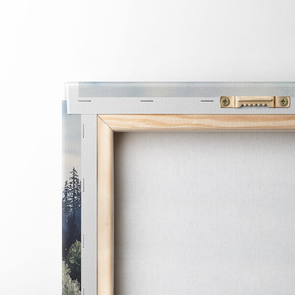 Aquarelle d'un lac avec des arbres et des montagnes en arrière-plan Aquarelle d'un lac avec des arbres et des montagnes en arrière-plan