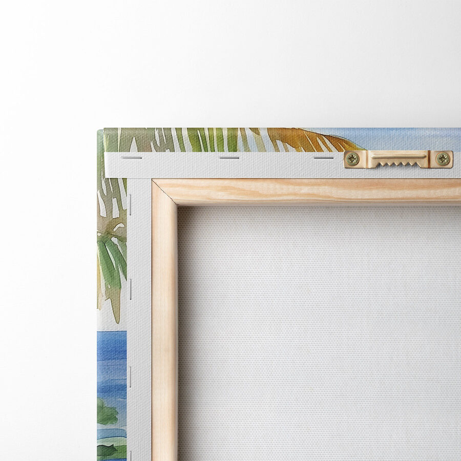 Aquarelle d'une plage et de l'océan Aquarelle d'une plage et de l'océan