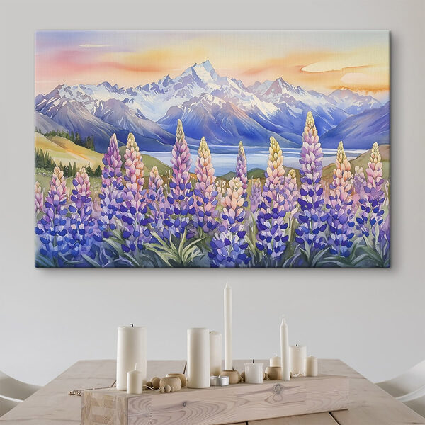 Peinture de fleurs et de montagnes Peinture de fleurs et de montagnes