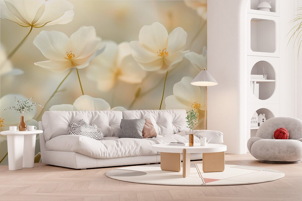 Group of white flowers Group of white flowers