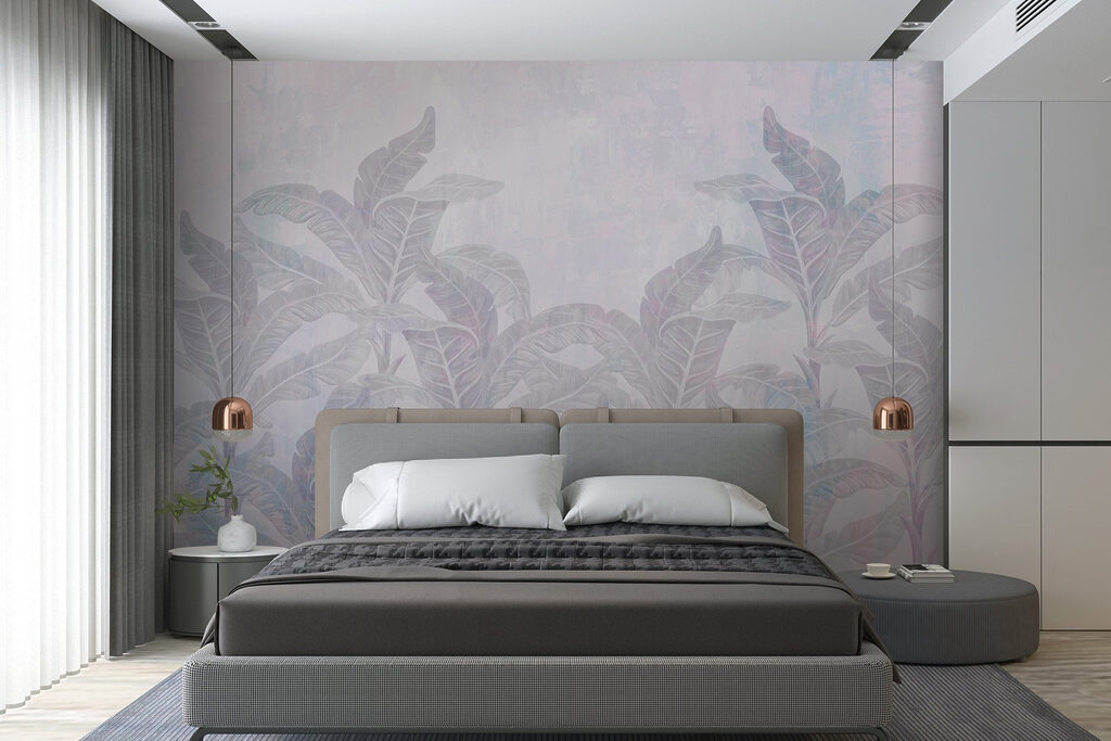 Delicate leaves in soft hues