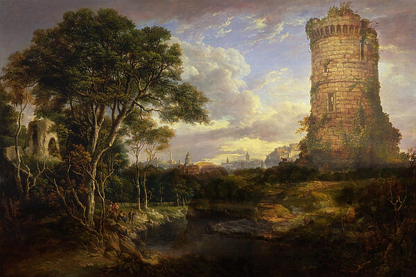 Peinture d'une tour de château Peinture d'une tour de château