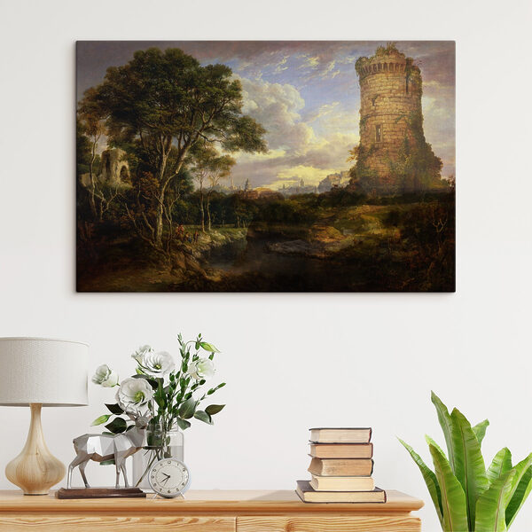 Peinture d'une tour de château Peinture d'une tour de château