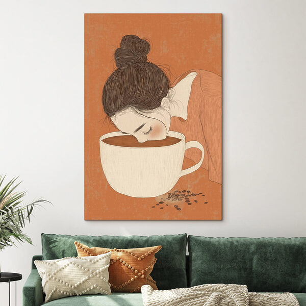 Femme buvant dans une tasse Femme buvant dans une tasse