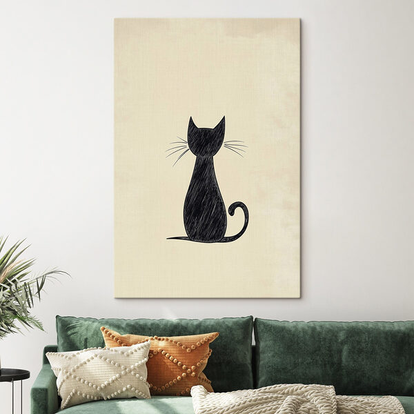 Chat noir avec moustaches Chat noir avec moustaches
