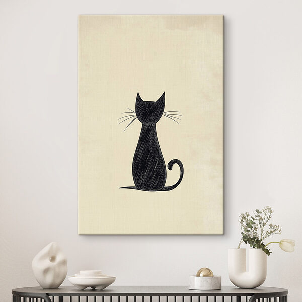 Chat noir avec moustaches Chat noir avec moustaches