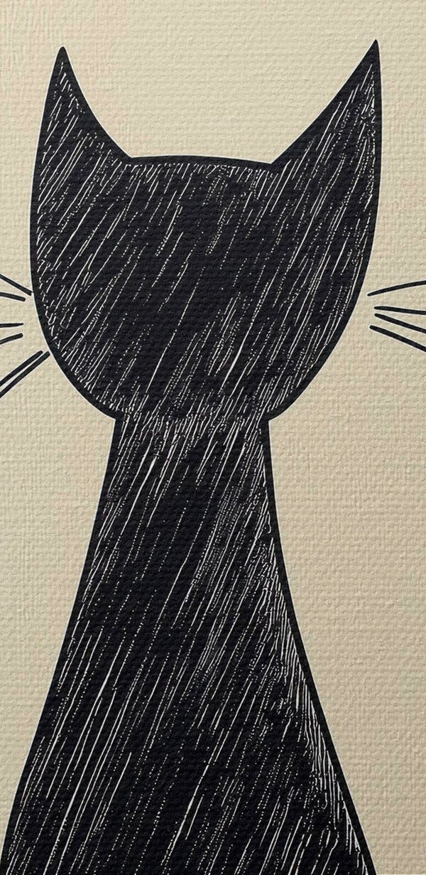Chat noir avec moustaches Chat noir avec moustaches