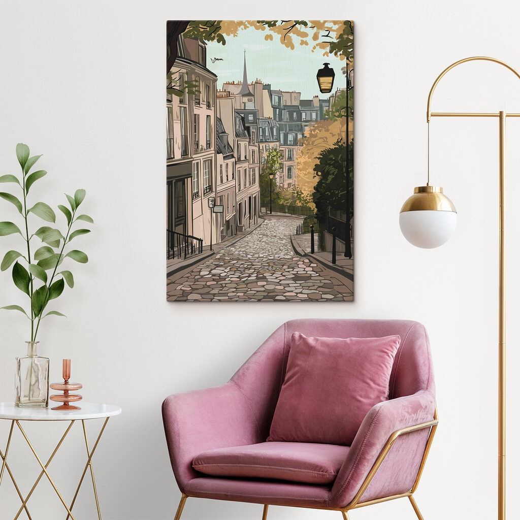 Street with buildings and a lamp post Street with buildings and a lamp post