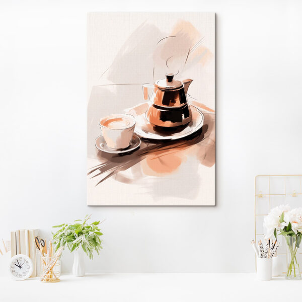 Tableaux Tableaux Théière et tasse sur une assiette (UGS : s44167)