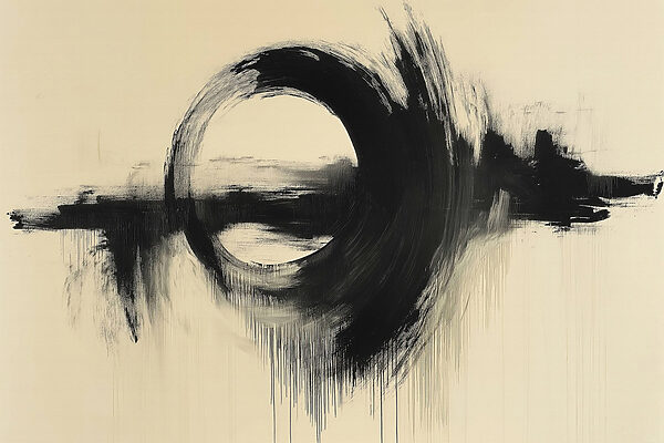 Cercle noir sur fond blanc Cercle noir sur fond blanc