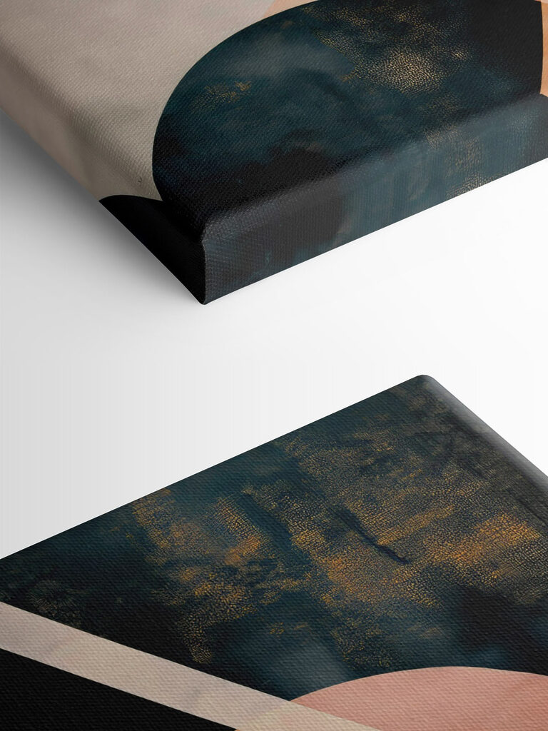 Black and orange geometric shapes