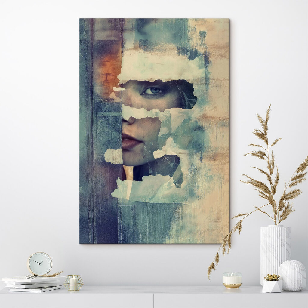 Woman's face through a window Woman's face through a window