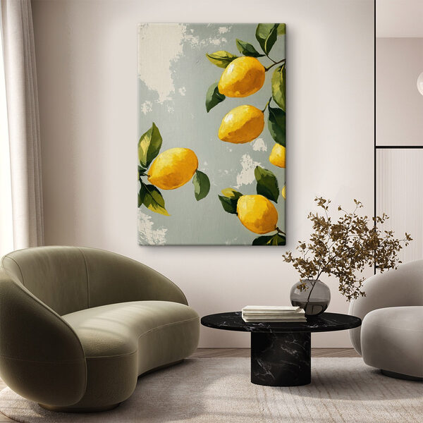 Peinture de citrons sur un arbre Peinture de citrons sur un arbre