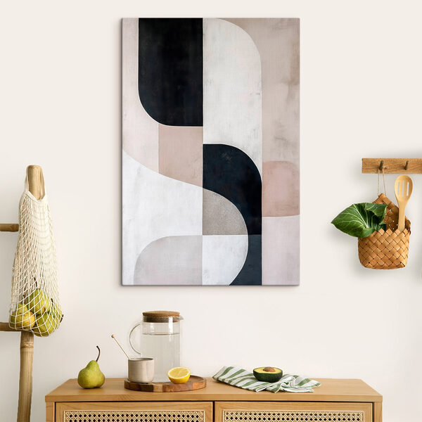 Pièce d'art en noir et blanc Pièce d'art en noir et blanc